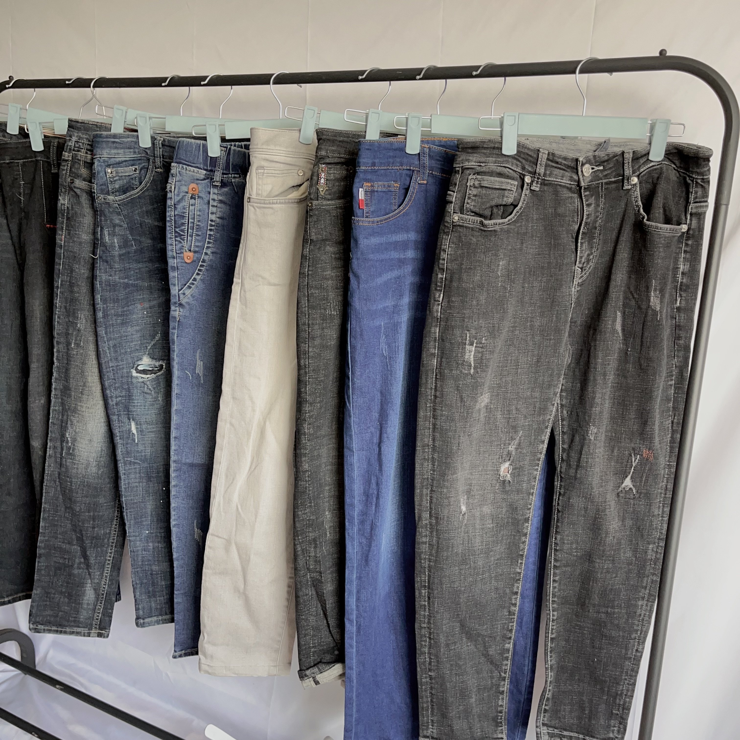 Used Clothes In Bulk Stock Cut Label Used Jeans For Men Thrift Original Denim Pants Second Hand Man Jean Trouser Long For Hombre