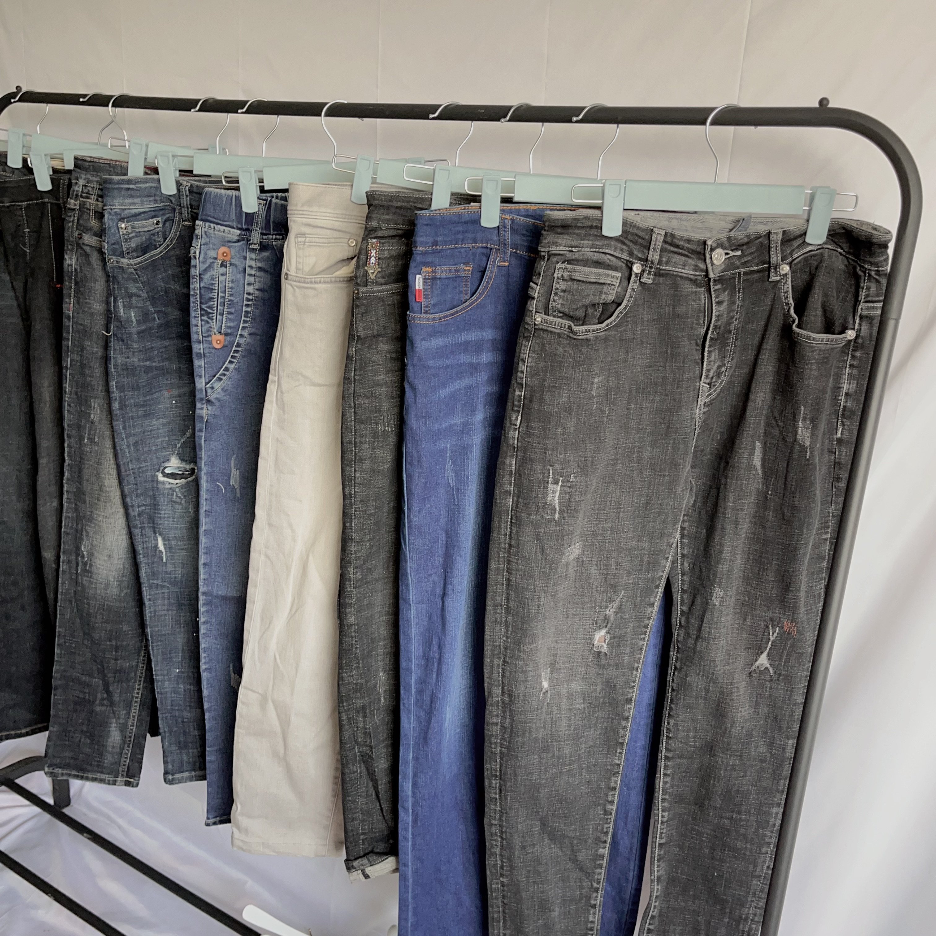 Used Clothes In Bulk Stock Cut Label Used Jeans For Men Thrift Original Denim Pants Second Hand Man Jean Trouser Long For Hombre