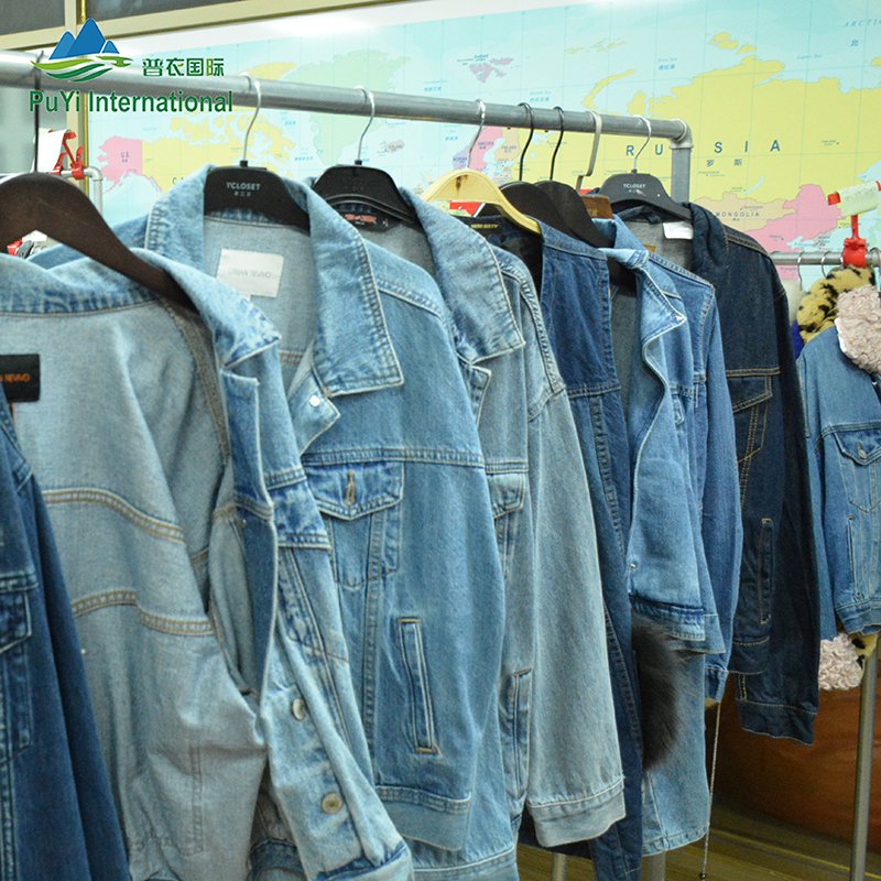 wholesale used clothes short denim Jackets used men clothes for Africa second hand clothes in bulk