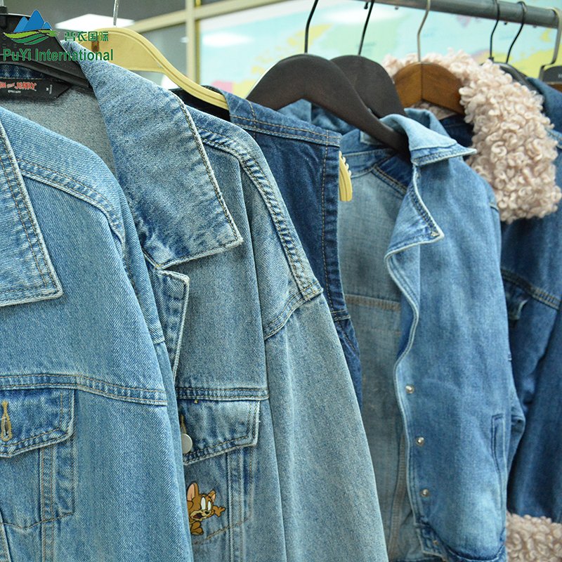 wholesale used clothes short denim Jackets used men clothes for Africa second hand clothes in bulk