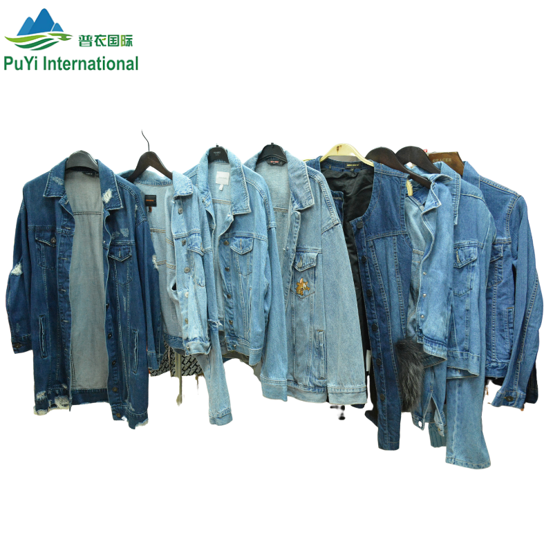wholesale used clothes short denim Jackets used men clothes for Africa second hand clothes in bulk