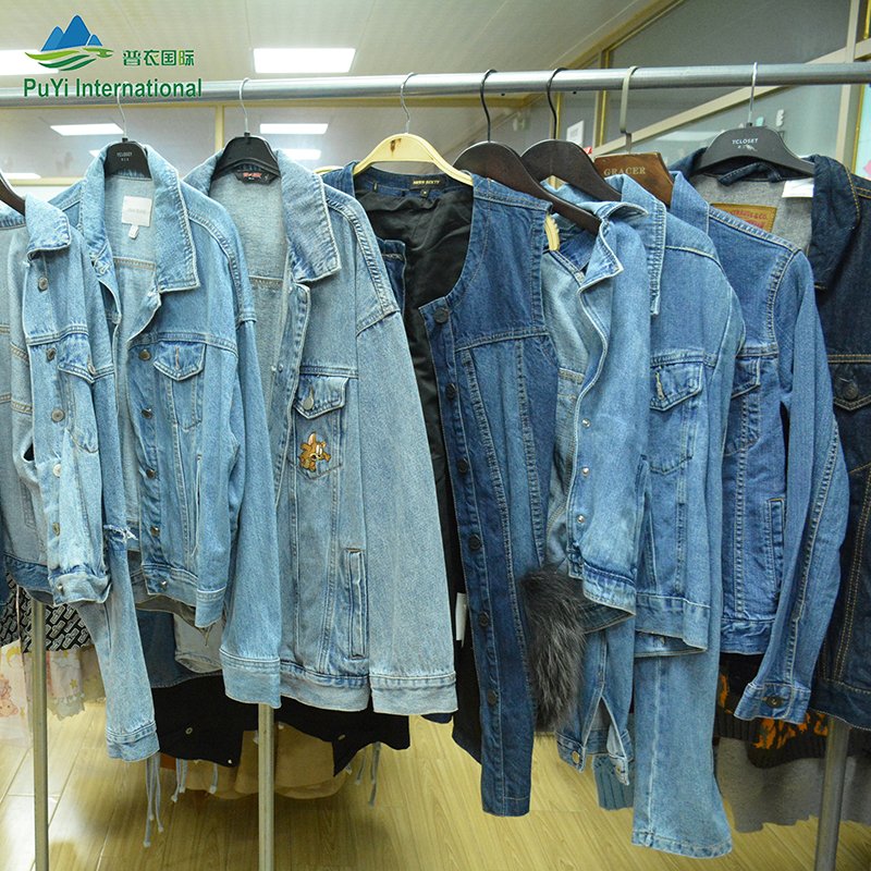 wholesale used clothes short denim Jackets used men clothes for Africa second hand clothes in bulk