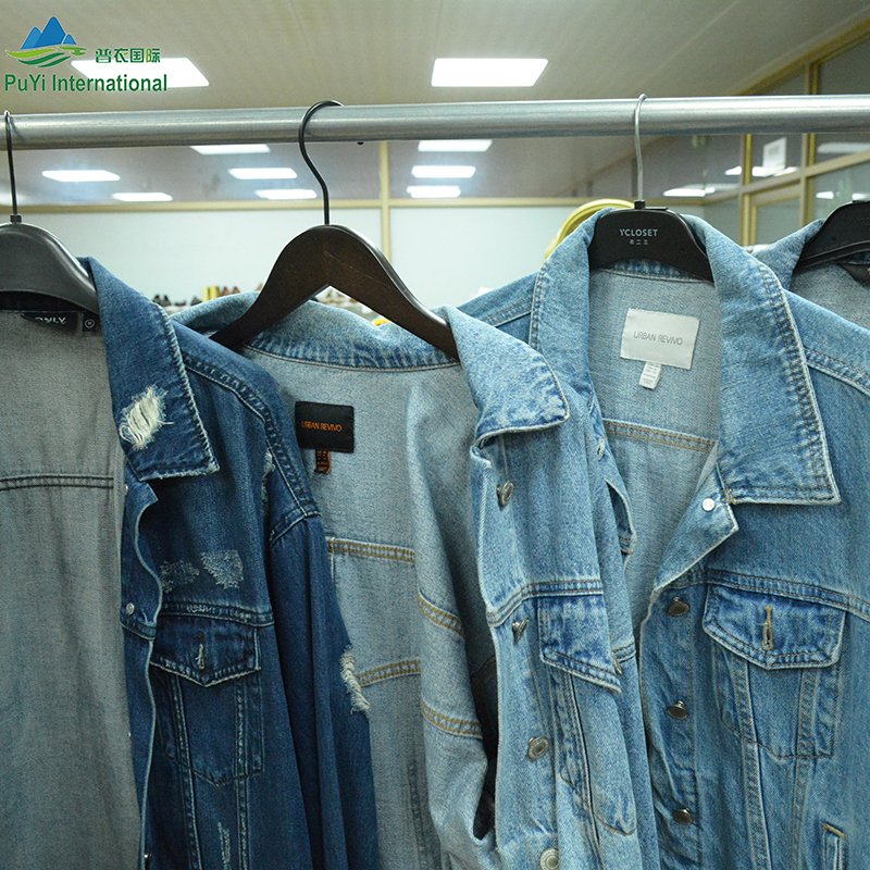 wholesale used clothes short denim Jackets used men clothes for Africa second hand clothes in bulk