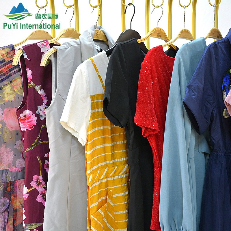 wholesale directly sale slim sexy used clothes korean bale faux silk dress women silk dress