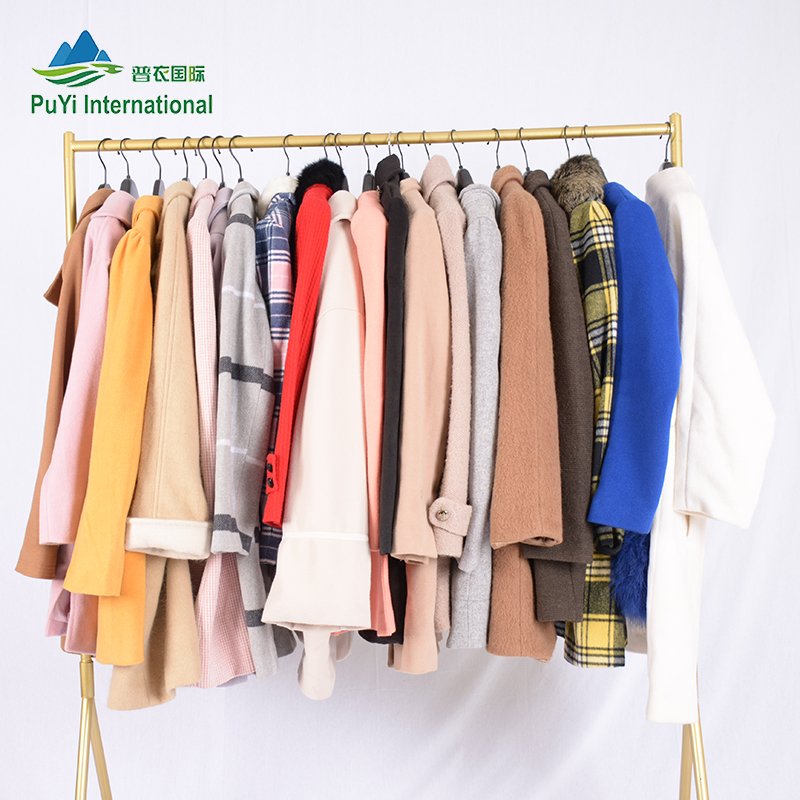autumn winter Trench Coat Minimalist Long Woolen bulk used clothes second hand clothes used clothing in bales Apparel Stock