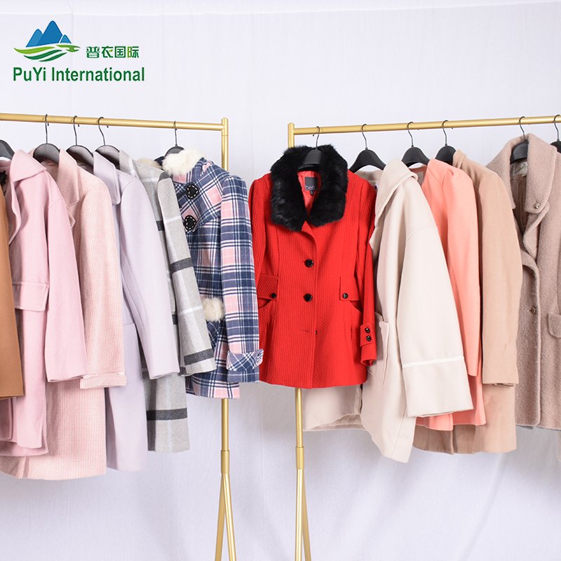 autumn winter Trench Coat Minimalist Long Woolen bulk used clothes second hand clothes used clothing in bales Apparel Stock