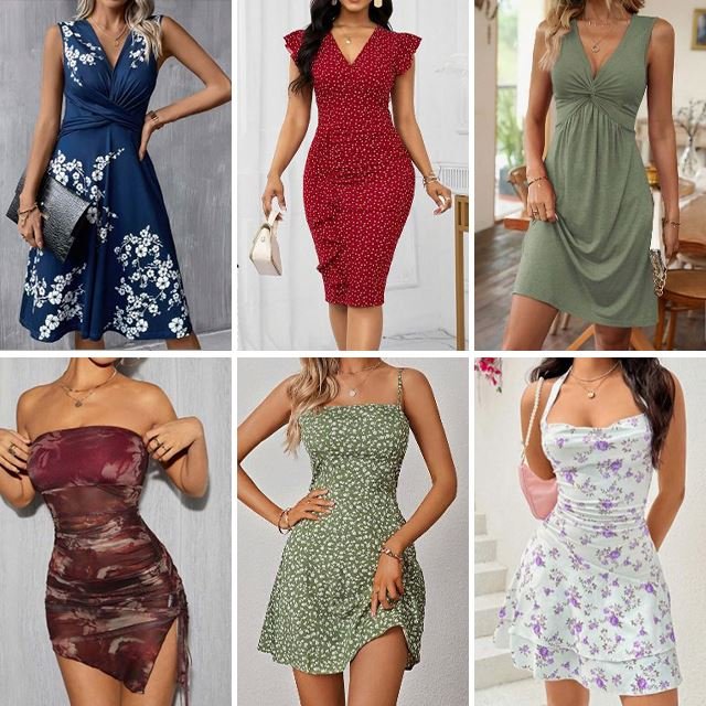 2024 Wholesale Cheap Fashion Elegant Beach Women's Summer Casual Dresses Bulk Random Shipping stock