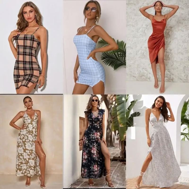 Brand Women's Mix Style Stock Dresses T-shirts Small Shirts Pants Skirts used clothes