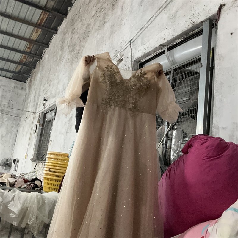 factory bulk sale elegant party dress sleeveless long used clothes women's used evening party dress clothes second hand