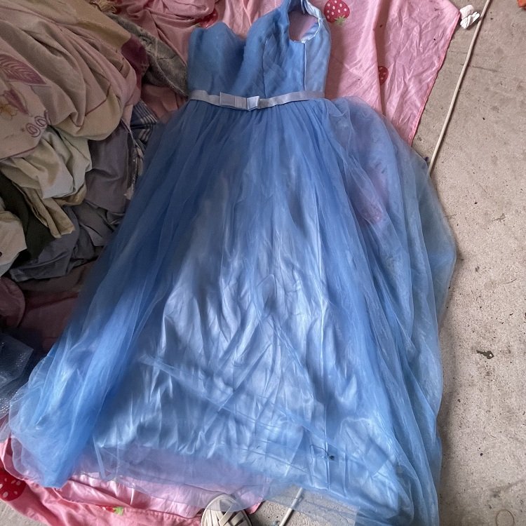 factory bulk sale elegant party dress sleeveless long used clothes women's used evening party dress clothes second hand
