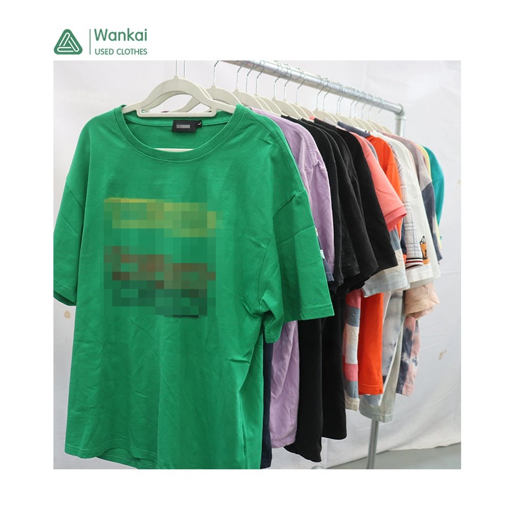CwanCkai Best Selling 100% Cotton Used T-shirt Men, Hot Sales Mixed Clothing Used Clothes For Men T-shirt Branded