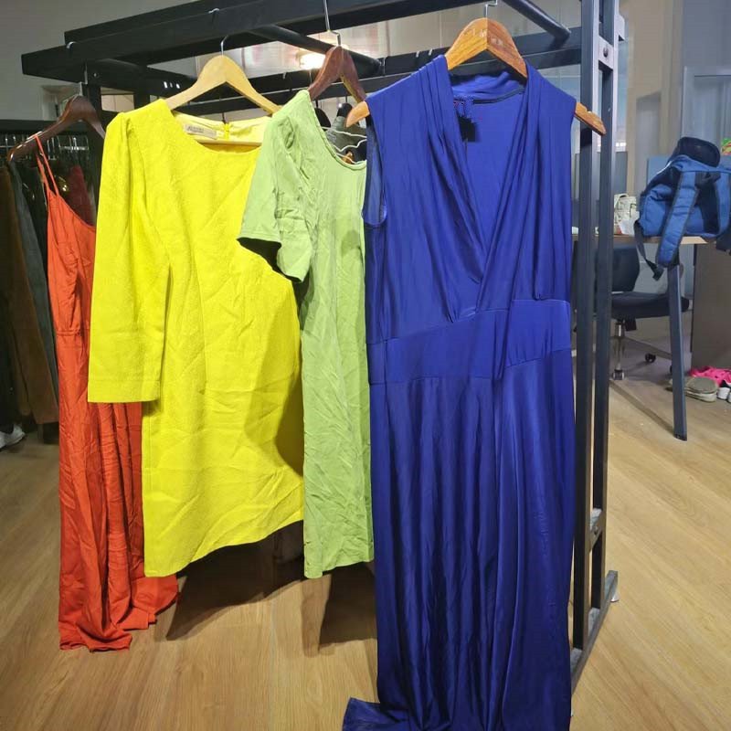 45 80 90 kg Wholesale Buy Used Clothes Bulk Used Ladies Silk Dress Women Clothing Summer Used Clothes