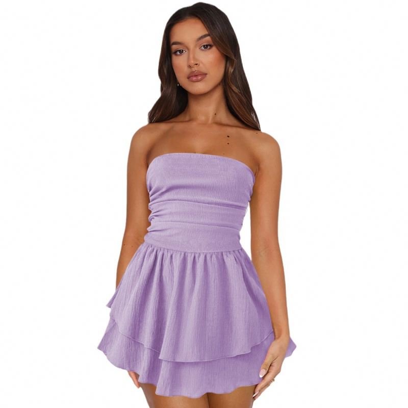 Wholesale summer hot selling women's short sleeved loose casual dresses mixed random delivery