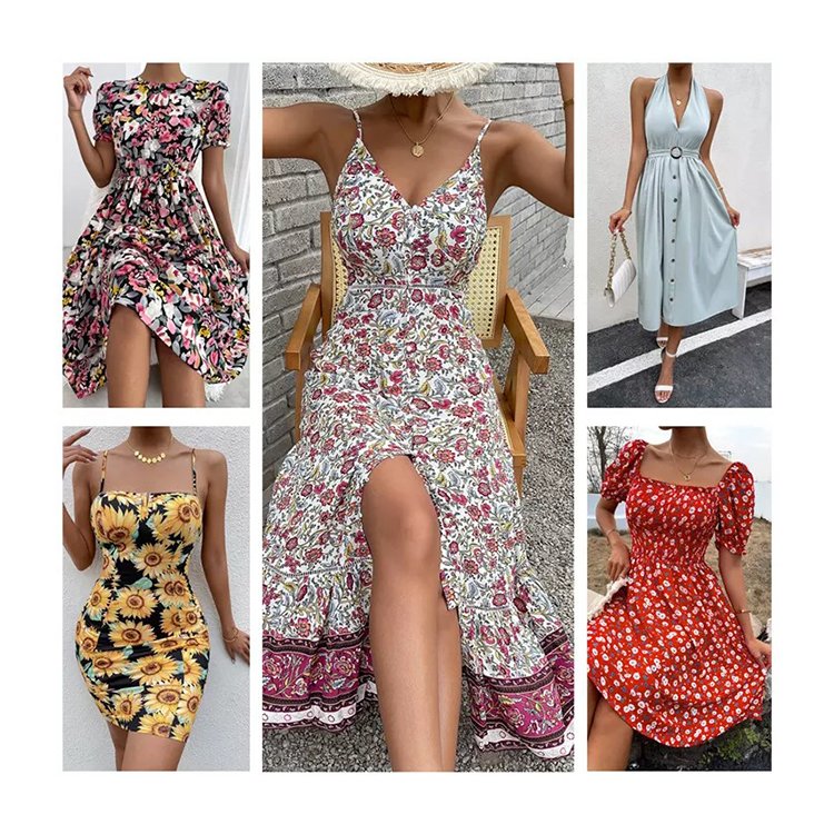 low price womens dress second hand clothes Swimsuit T-shirt women dress random delivery apparel stock dress used clothes