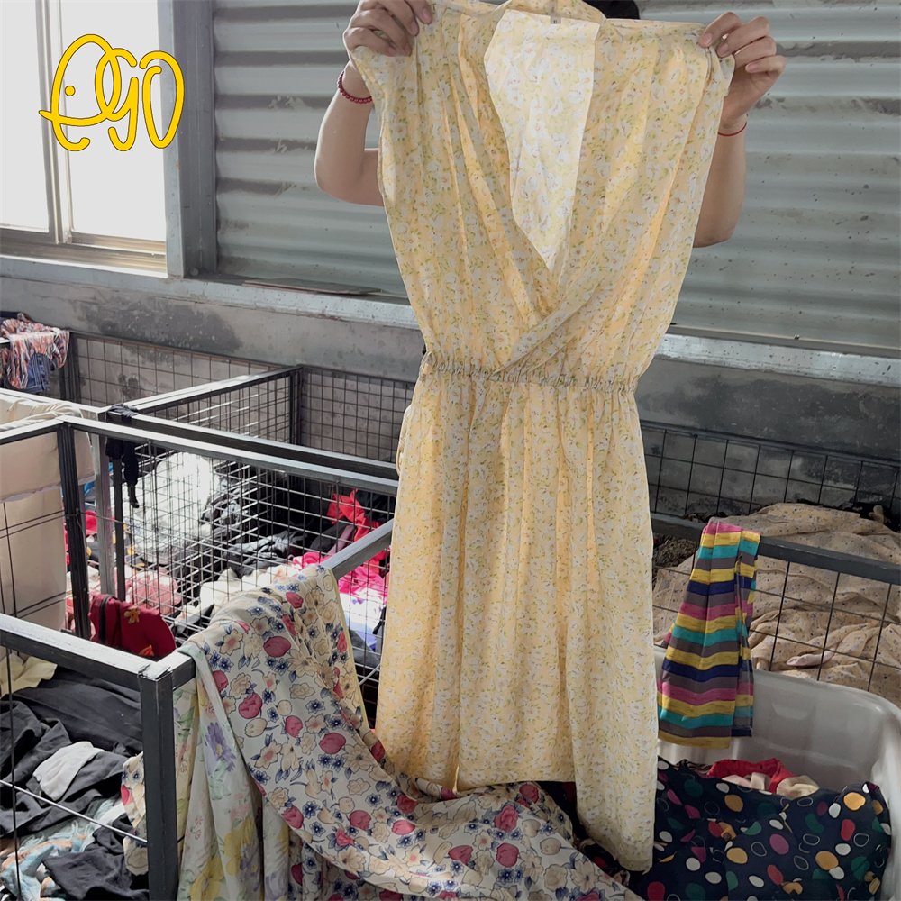 Used Ladies Silk Dresses Second Hand Ladies Silk Dresses in Bales Used Summer Clothes Wholesale Cheap Clothing Supplier