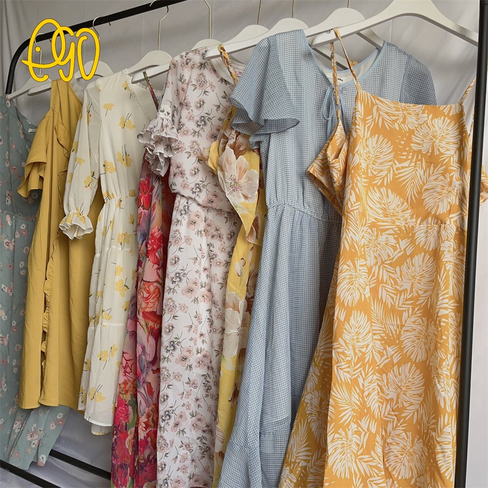 Used Ladies Silk Dresses Second Hand Ladies Silk Dresses in Bales Used Summer Clothes Wholesale Cheap Clothing Supplier
