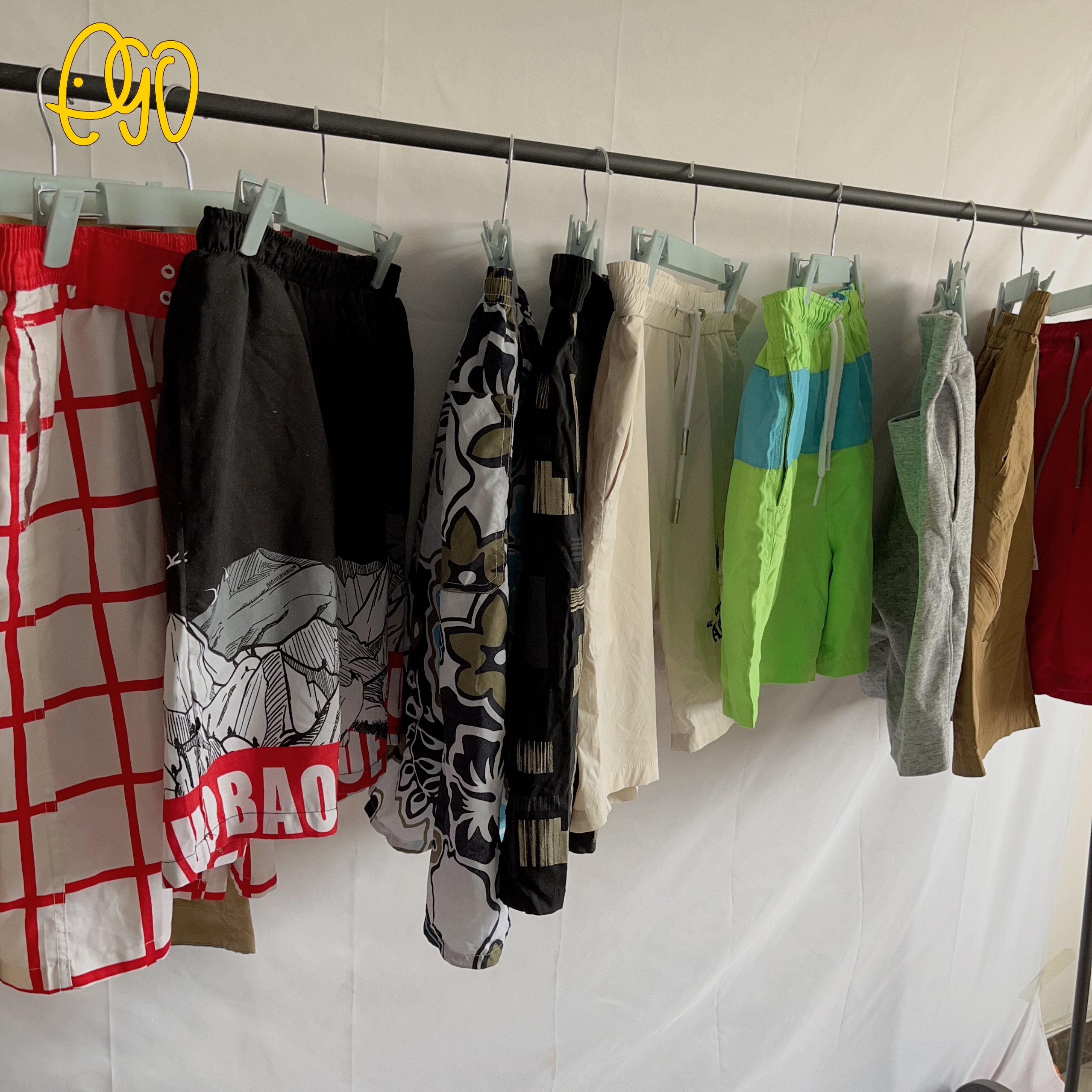 Bales 100 Kg Brand Name Men Short Pants Used Clothing Factory Second Hand Clothes Second Hand Cotton Short Pants