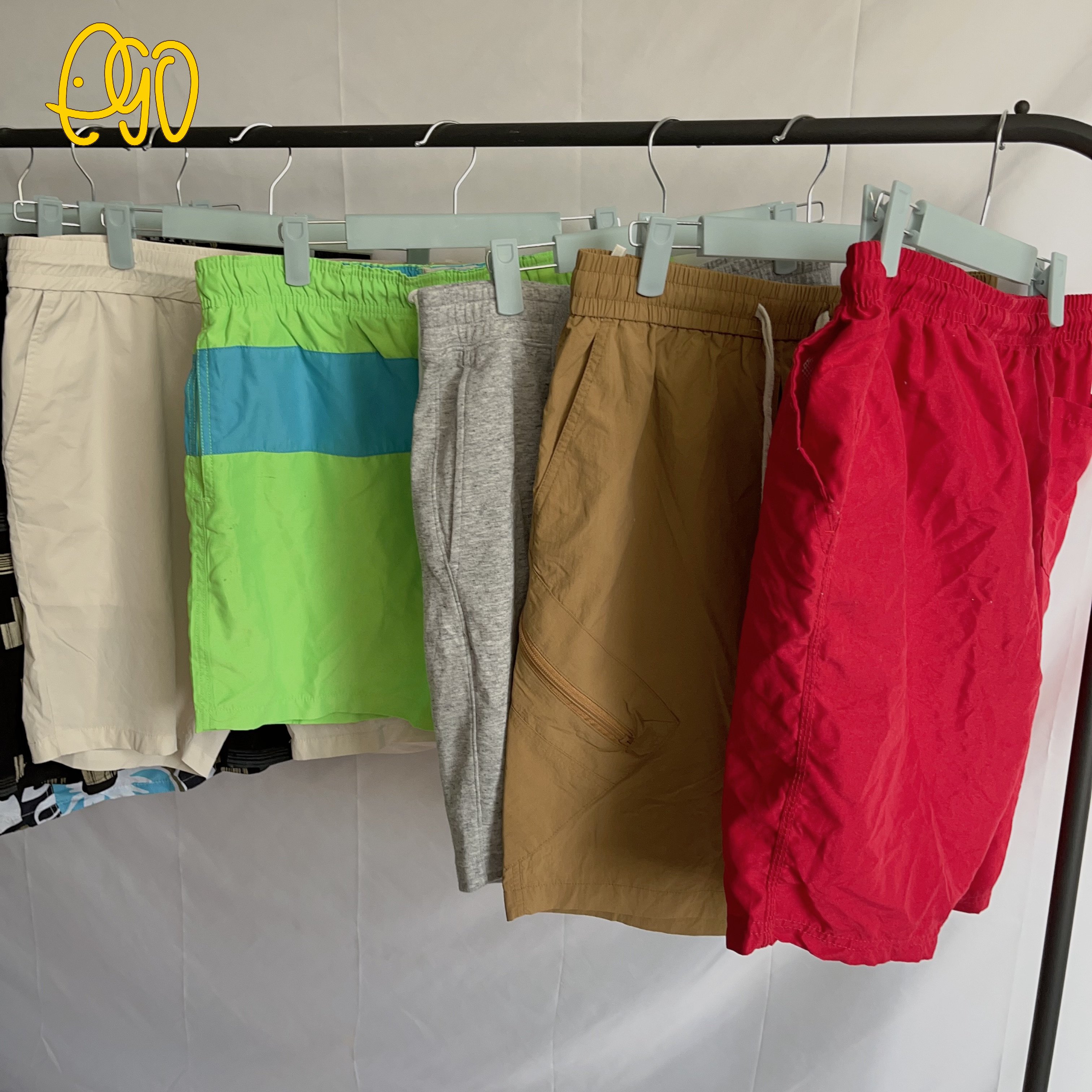 Bales 100 Kg Brand Name Men Short Pants Used Clothing Factory Second Hand Clothes Second Hand Cotton Short Pants