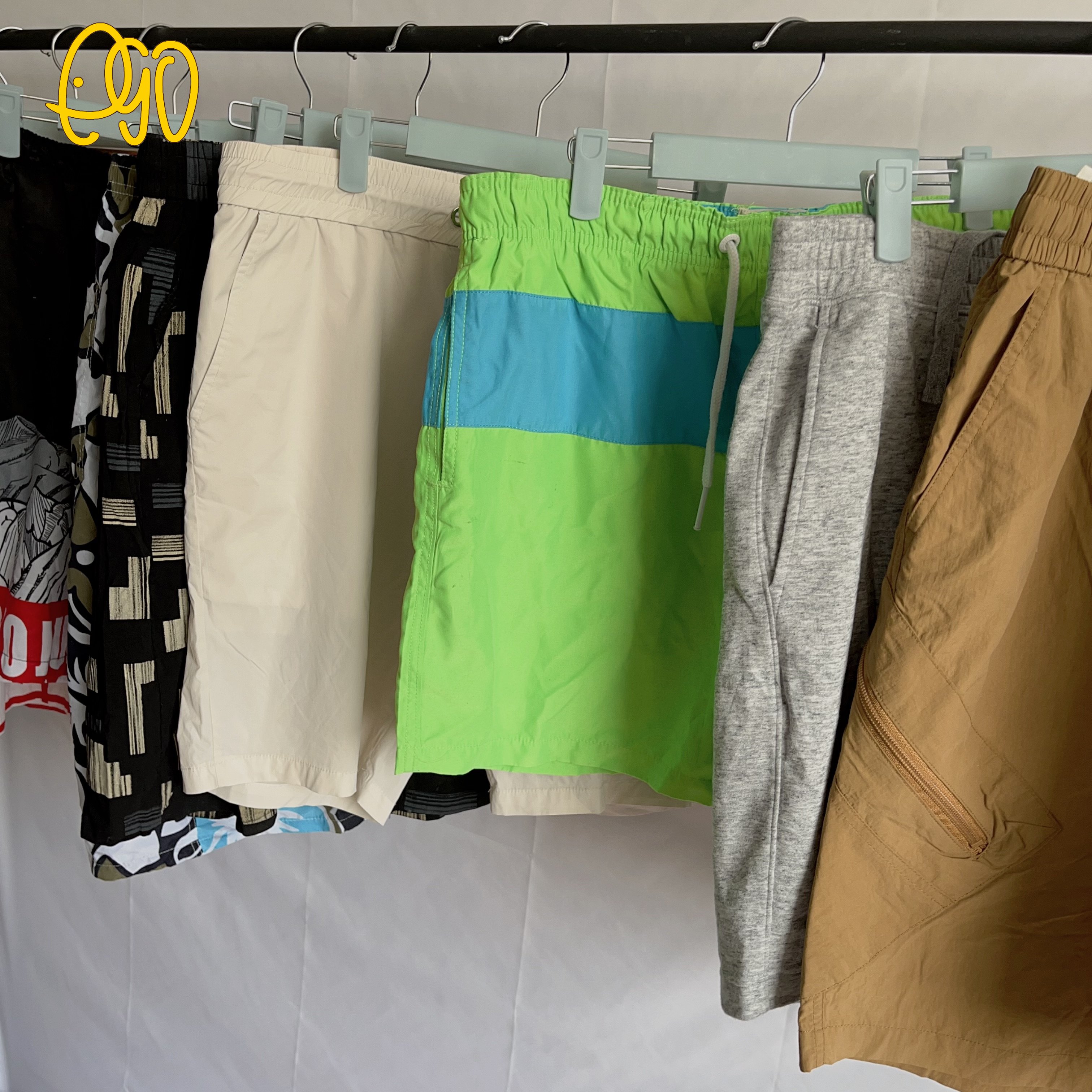 Bales 100 Kg Brand Name Men Short Pants Used Clothing Factory Second Hand Clothes Second Hand Cotton Short Pants