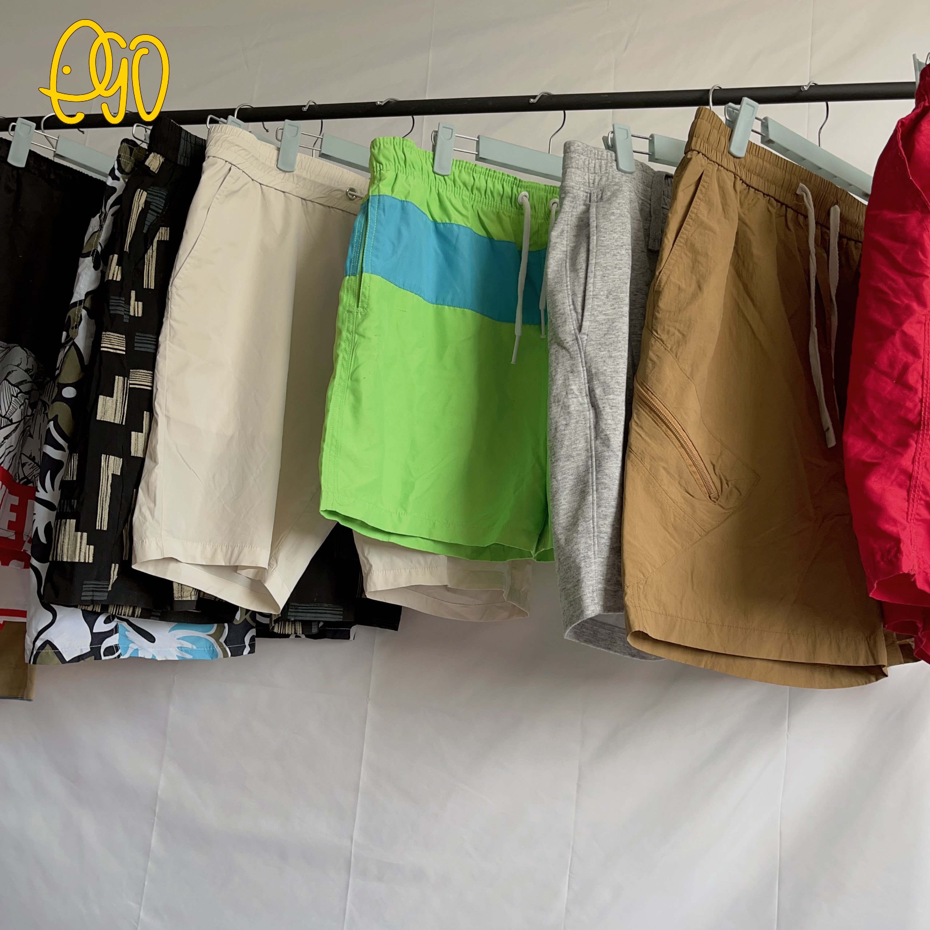 Bales 100 Kg Brand Name Men Short Pants Used Clothing Factory Second Hand Clothes Second Hand Cotton Short Pants