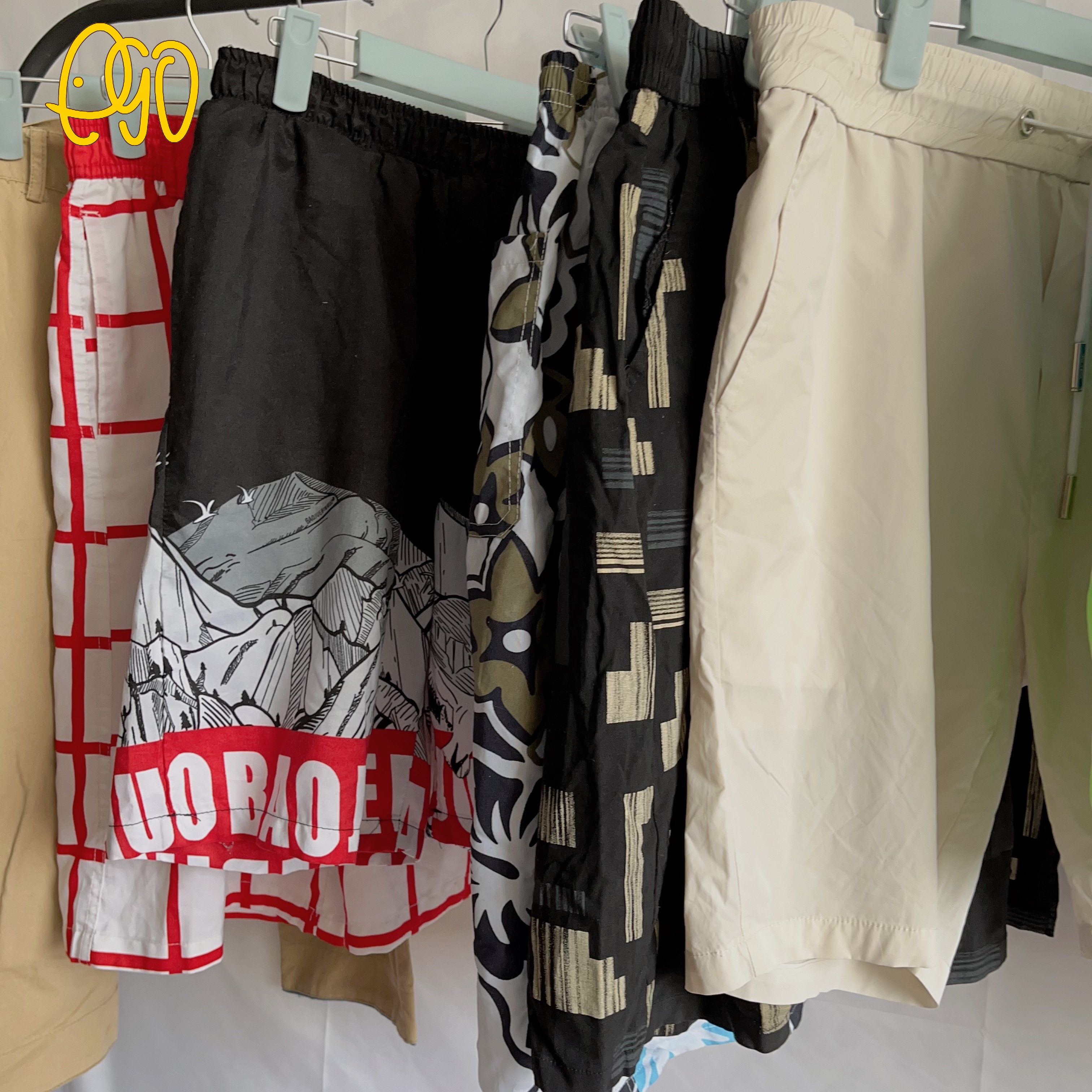 Bales 100 Kg Brand Name Men Short Pants Used Clothing Factory Second Hand Clothes Second Hand Cotton Short Pants