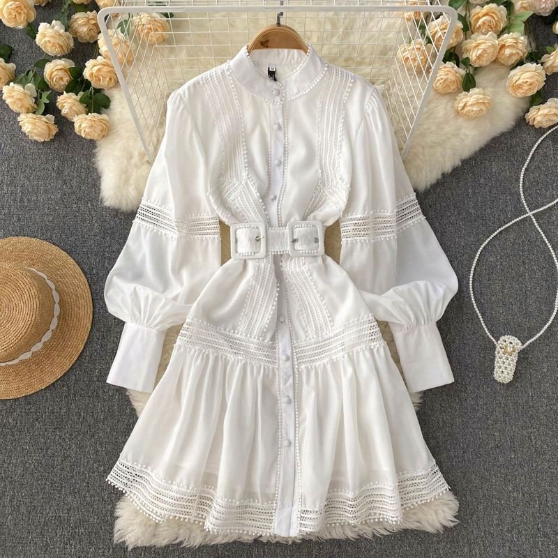 Wholesale 2023 Summer European and American Style Dress V-neck Waist Waist Slim Print A-line Large Swing Women's Dress