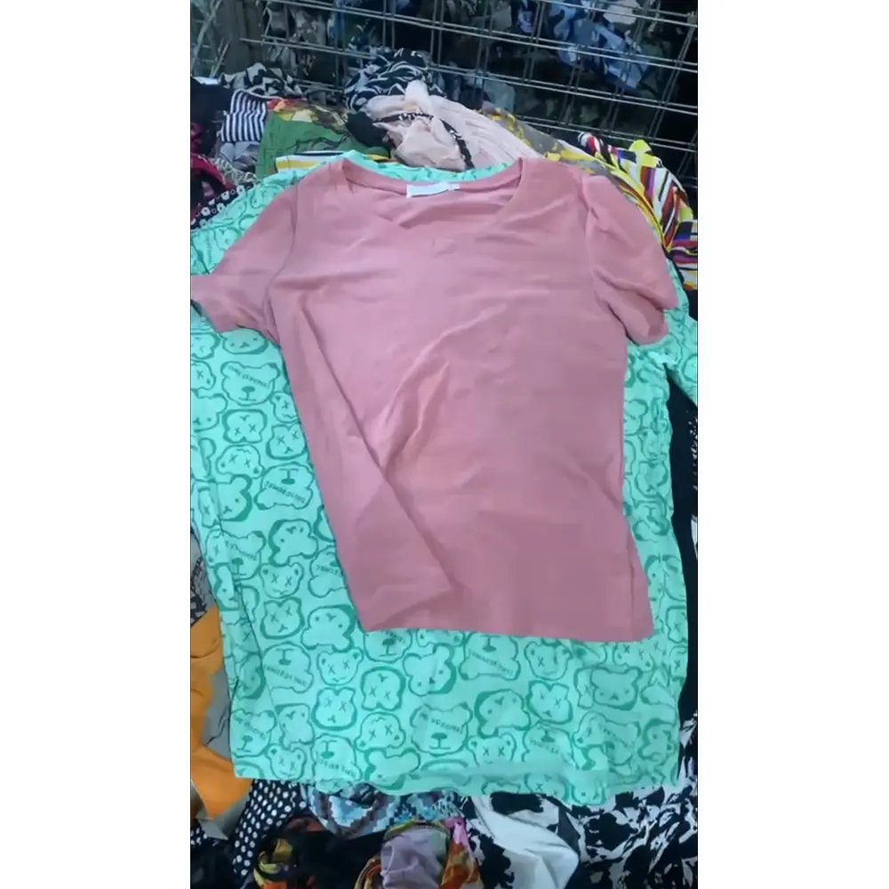 Factory Wholesale Second Hand summer T-shirts Bale Mixed Used Clothes Bales for women and men