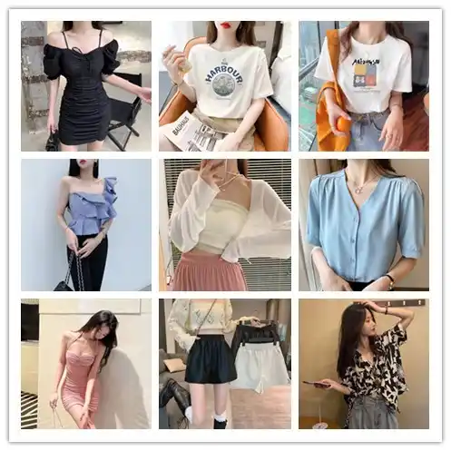 2024 Branded Clothes Women's Mix Style Stock Dresses T-shirts ropa mujer Small Shirts Pants Skirts Used Clothes