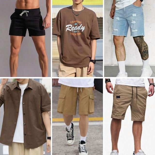 2024 Summer Men's Clothing Lowest Price Fashion Random Pattern T-shirt Polo Shirt Pants Shirt Bulk Style Random Shipping