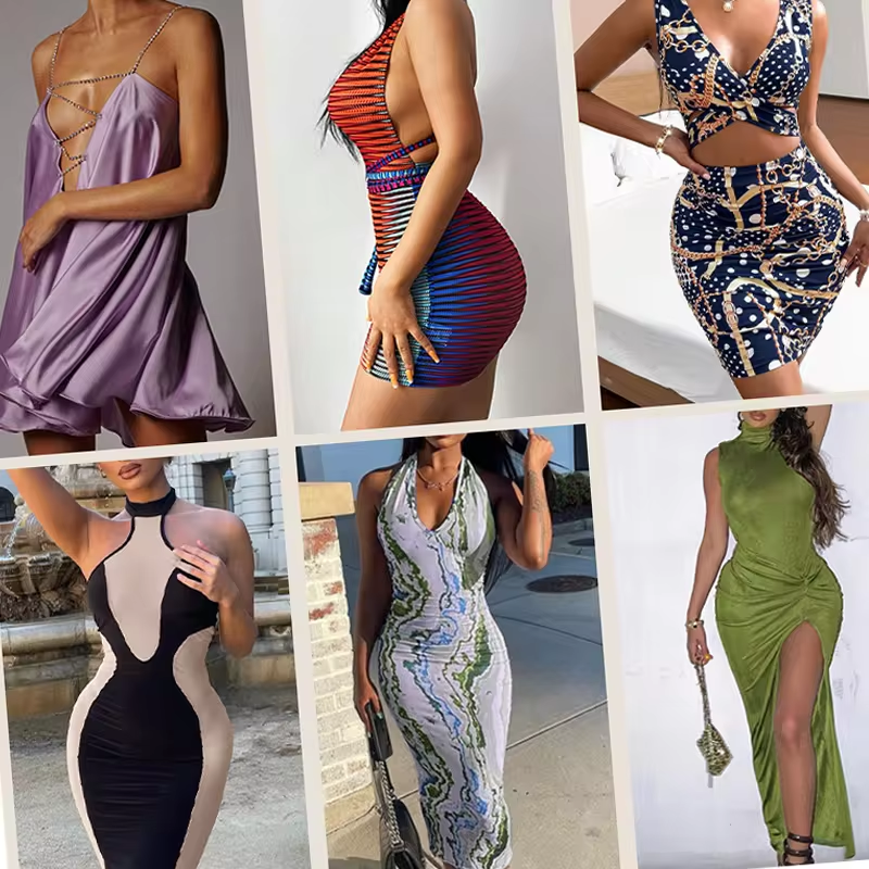 2024 Clearance Women's clothes wholesale casual dresses T-shirts mixed packaging random delivery stock clothing