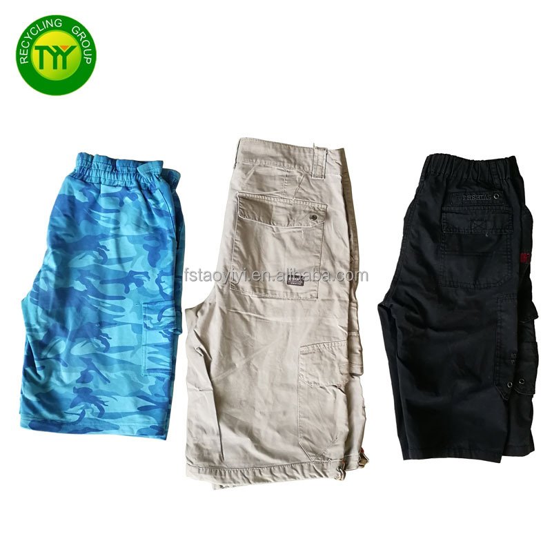 Thrift Wear Second Hand Used Cargo Short Pants Reused Good Buckle Fashion Cash Used Clothes By Pound