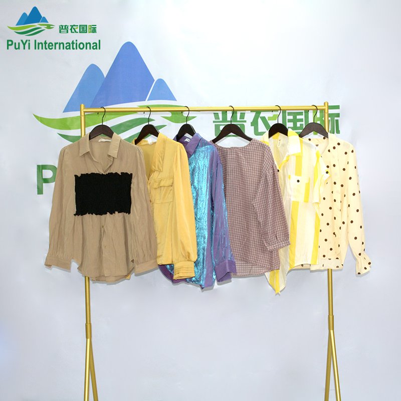 Wholesale Used Clothes Ladies Cotton French Floral Blouses bales 100kg