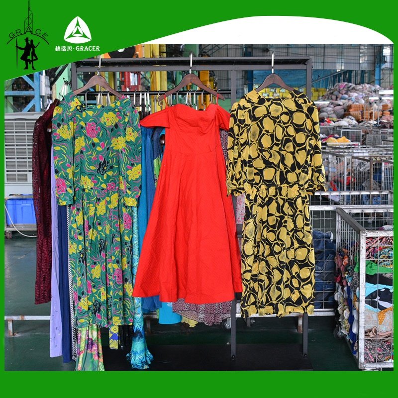 Buy Used Clothes Bulk Ladies Cotton Dress Wholesale