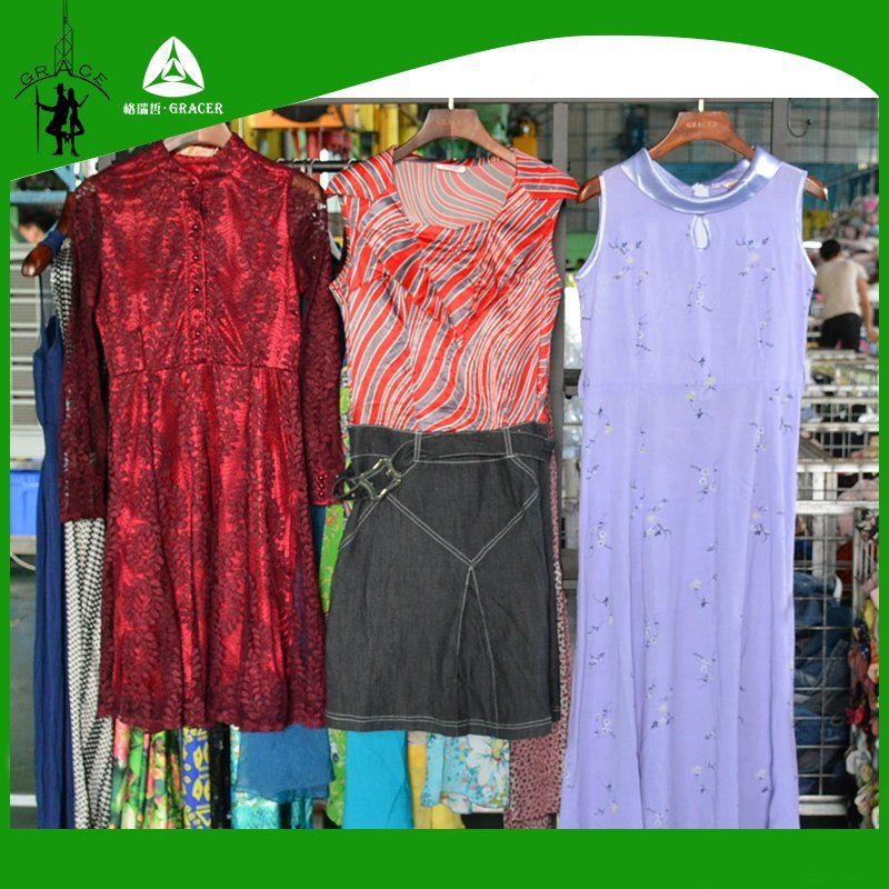 Buy Used Clothes Bulk Ladies Cotton Dress Wholesale