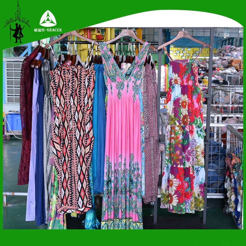 Buy Used Clothes Bulk Ladies Cotton Dress Wholesale