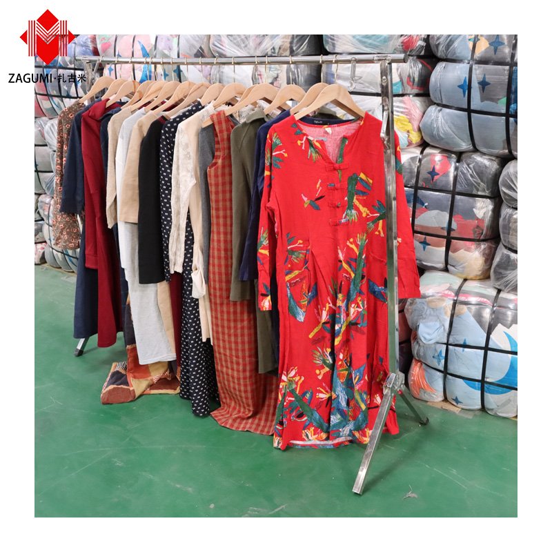 Vip Grade 1 45 Kilograms Pre Used Branding Clothes per Kg Panties Elegant Maxi Dress Women Dresses Used Clothes from Turkey