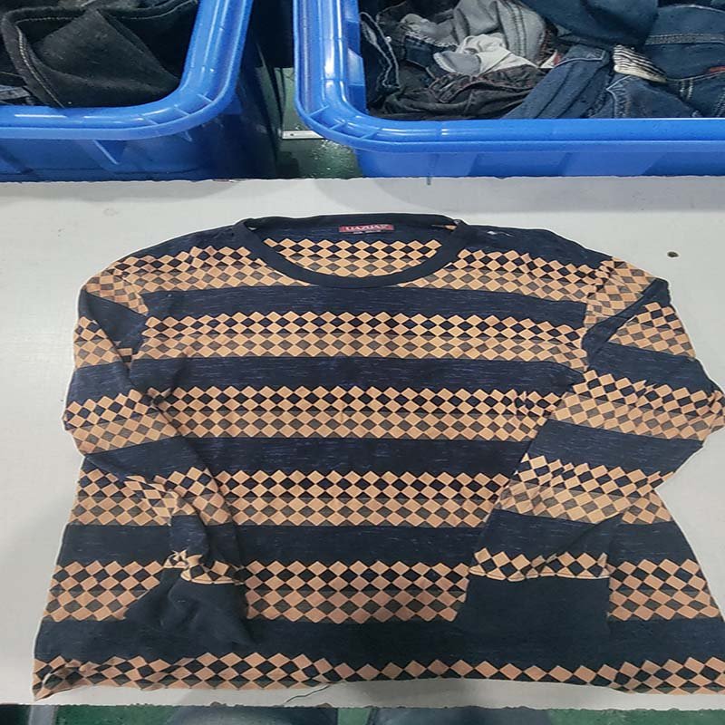 used clothes Men's long sleeve T- shirt High Quality Cotton Slim Fitted T-Shirt for Man