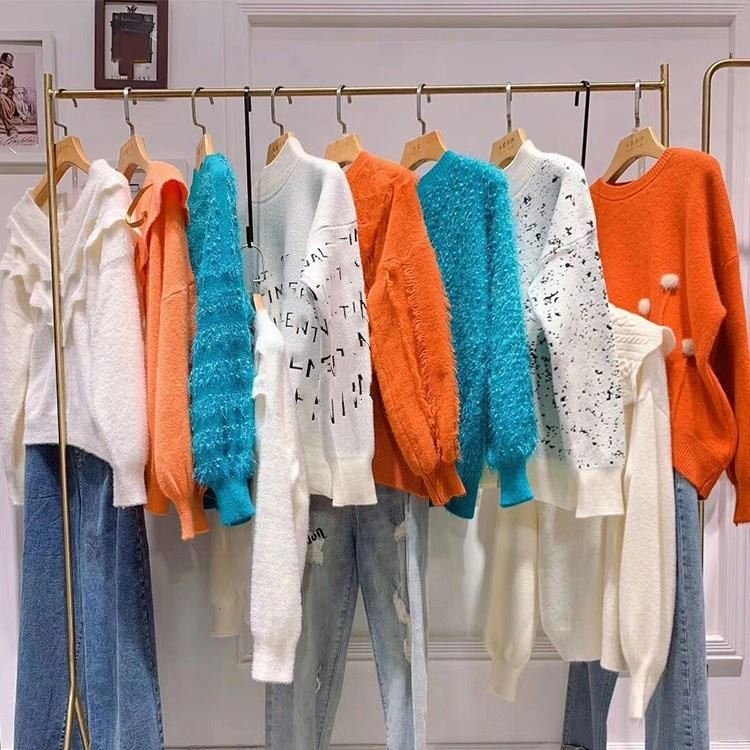 Autumn women's velvet thick sweater second-hand discount fashion youthful vitality women's clothing