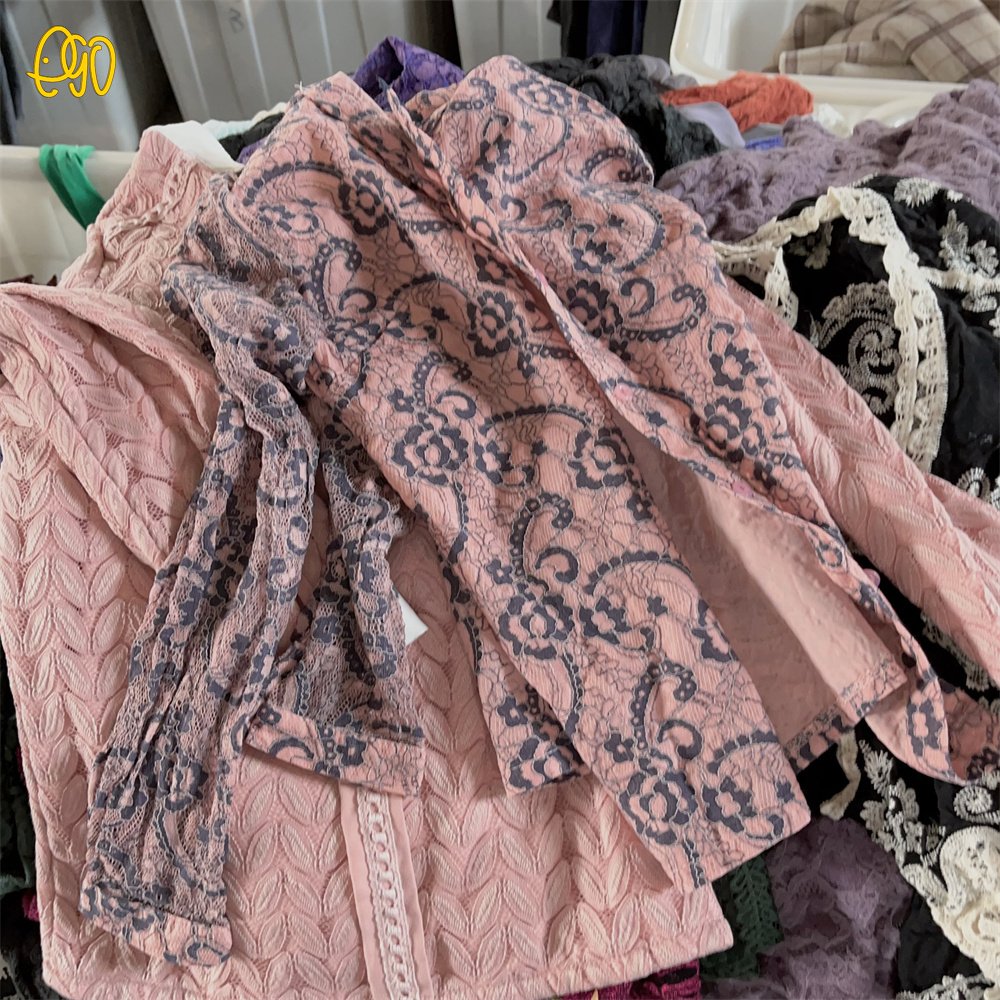 Original 2nd Hand Blouse Thrift Clothes Branded Lace Long Sleeves Shirt Tops Used Clothes 45kg to Philippines