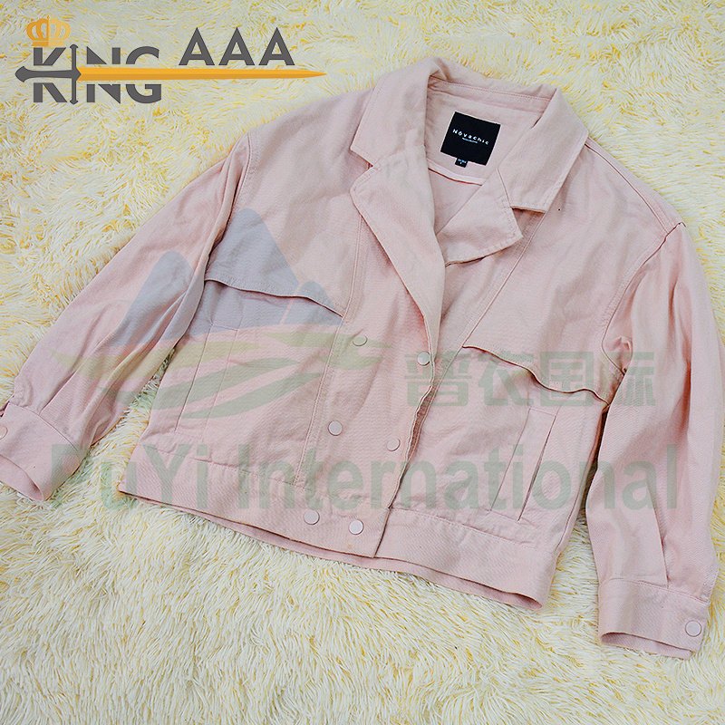 KINGAAA women's denim jacket and caot used clothing wholesale bulk used clothes second hand clothes bales from korea 45kg-50kg