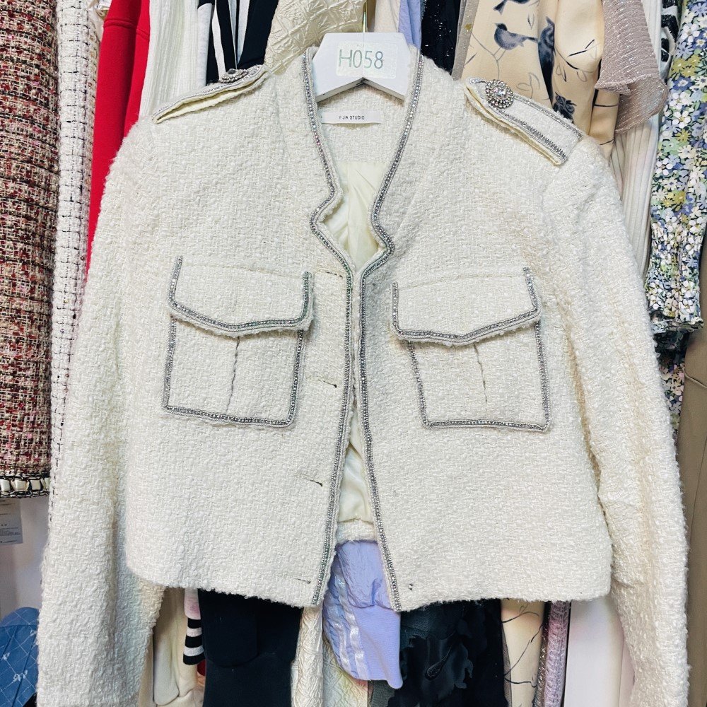 Best selling in Southeast Asia Autumn winter Used Clothes Women's Tweed Coats Women Worsted Coat Second Hand Clothing