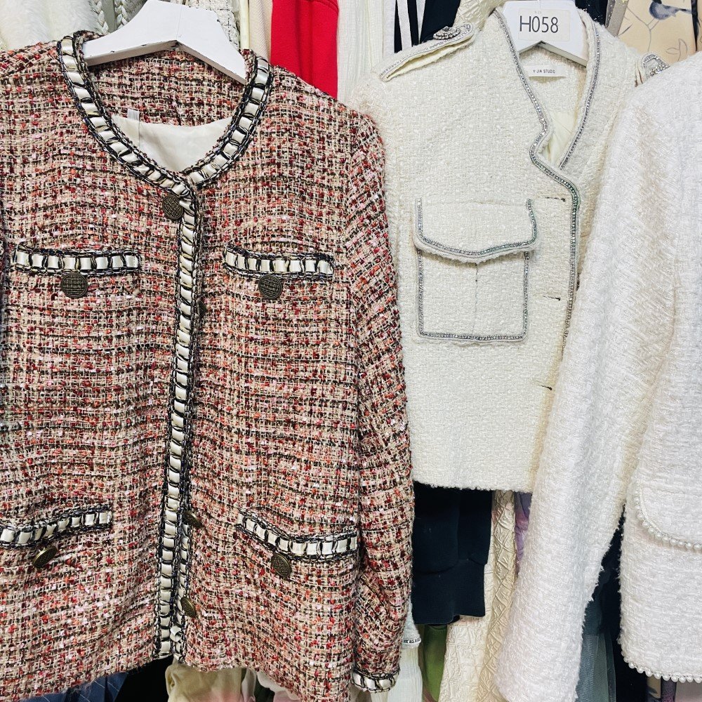 Best selling in Southeast Asia Autumn winter Used Clothes Women's Tweed Coats Women Worsted Coat Second Hand Clothing