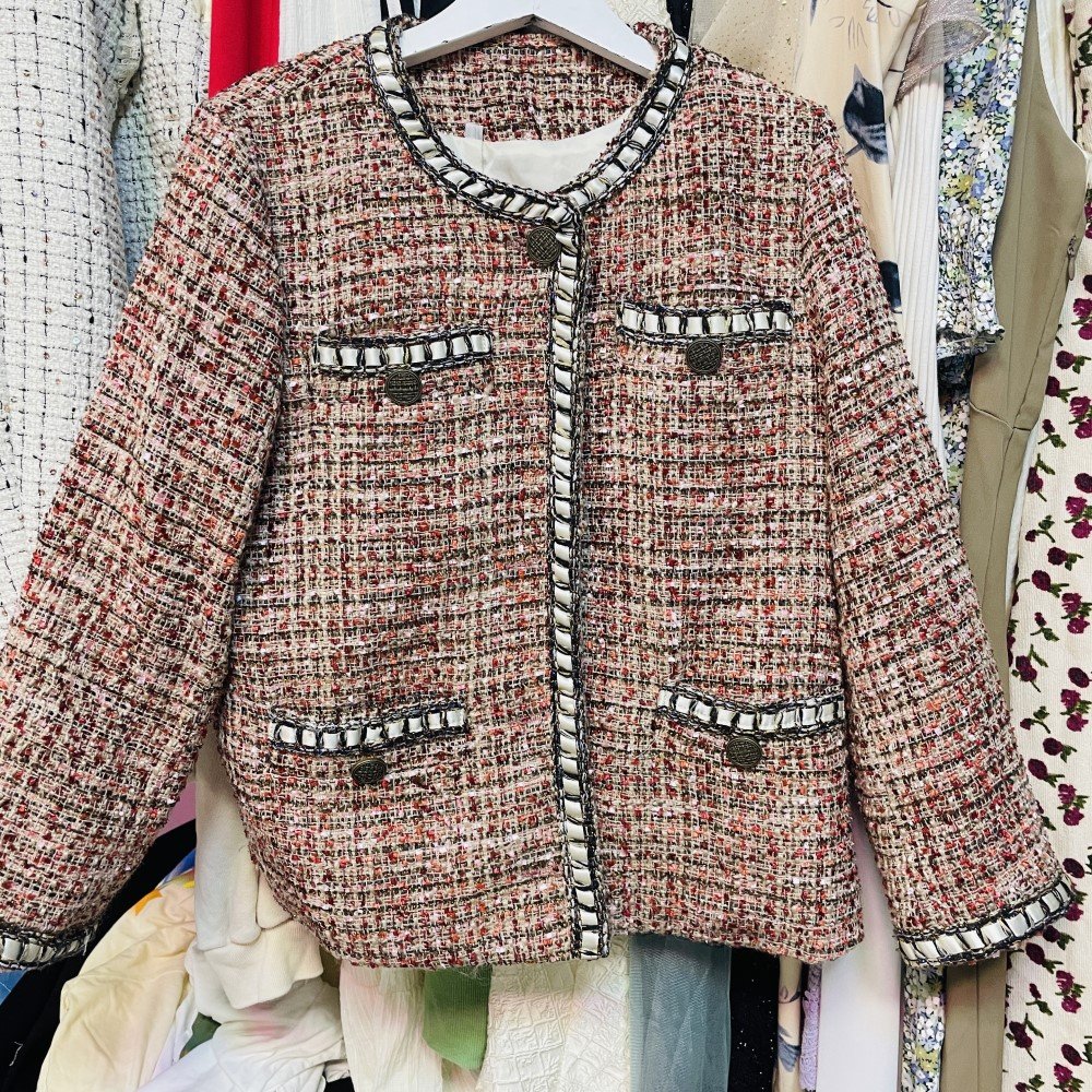 Best selling in Southeast Asia Autumn winter Used Clothes Women's Tweed Coats Women Worsted Coat Second Hand Clothing