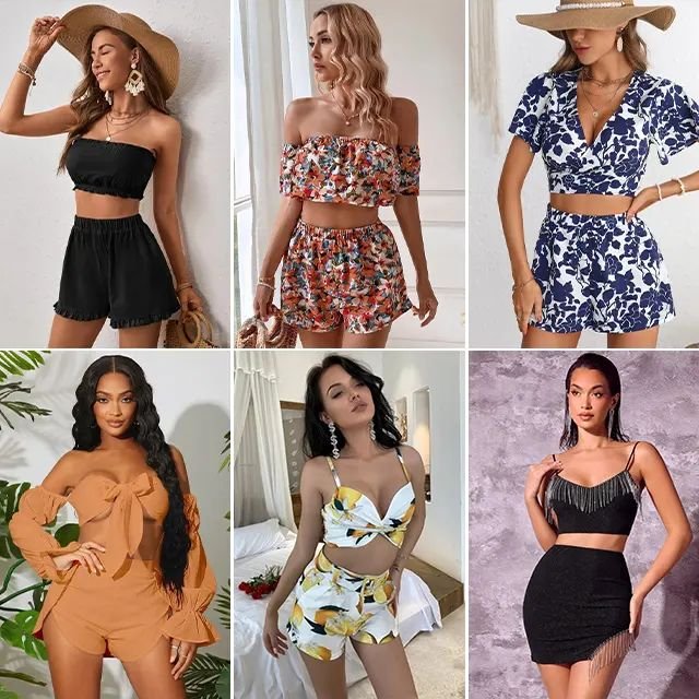 Wholesale Women's 2023 brand New top mix Mix dress bulk package used clothing cut label stock clothing.