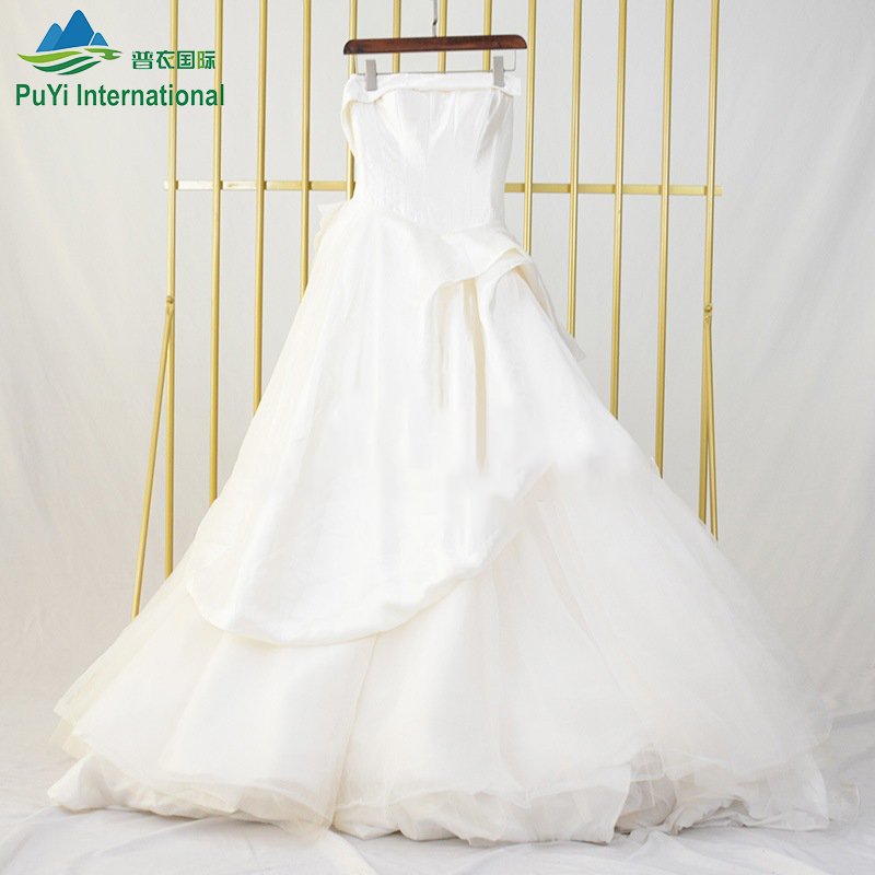 Chiffon dress fashion performance dress wholesale second hand wedding dress used clothes for female