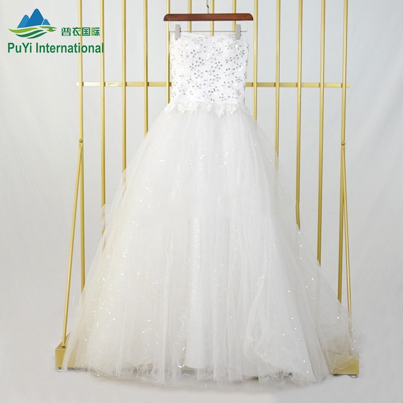Chiffon dress fashion performance dress wholesale second hand wedding dress used clothes for female