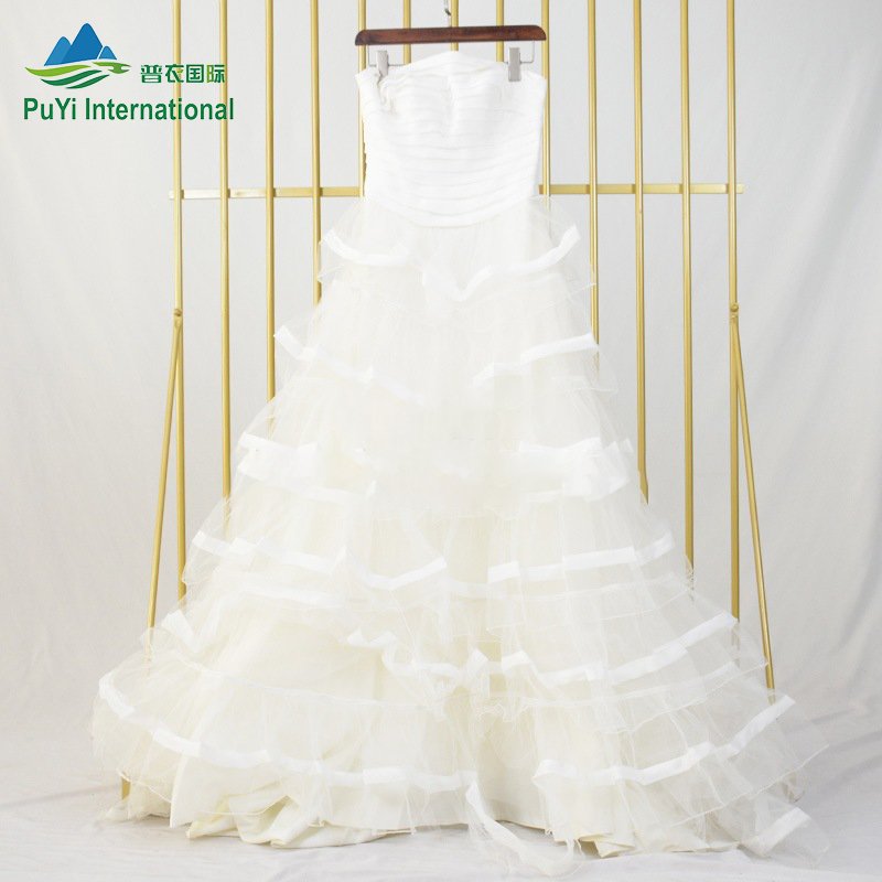 Chiffon dress fashion performance dress wholesale second hand wedding dress used clothes for female