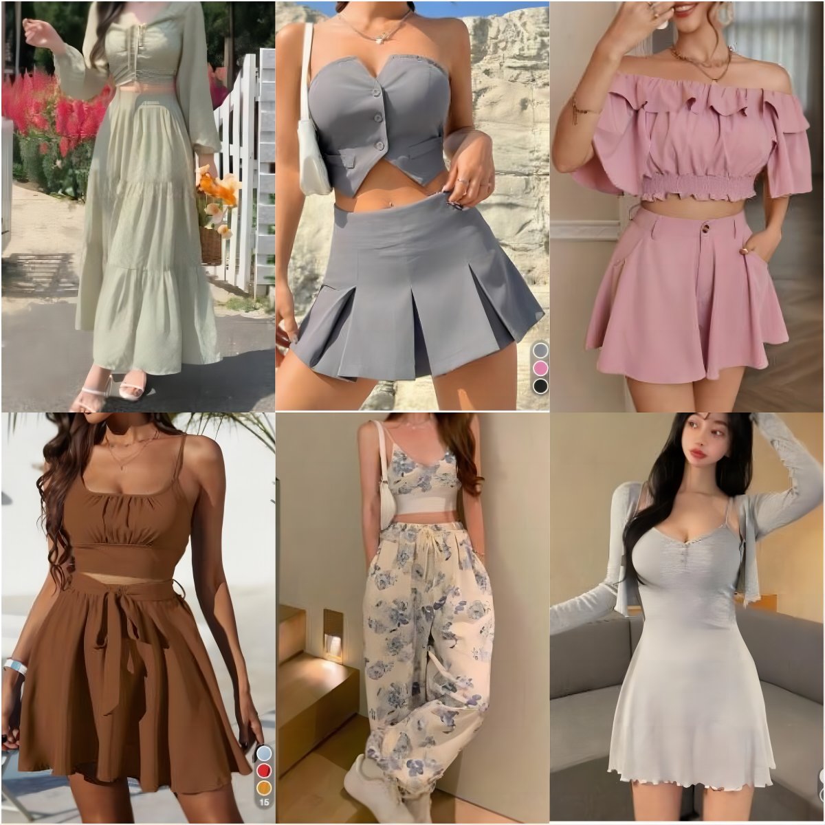 Wholesale dress clothing inventory women's mixed fashion casual clothing skirts women's mixed styles random shipment