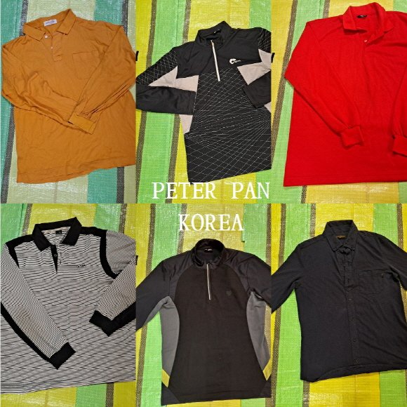 Used clothes(clothing) : Men Polo T-shirts L/S(bale)