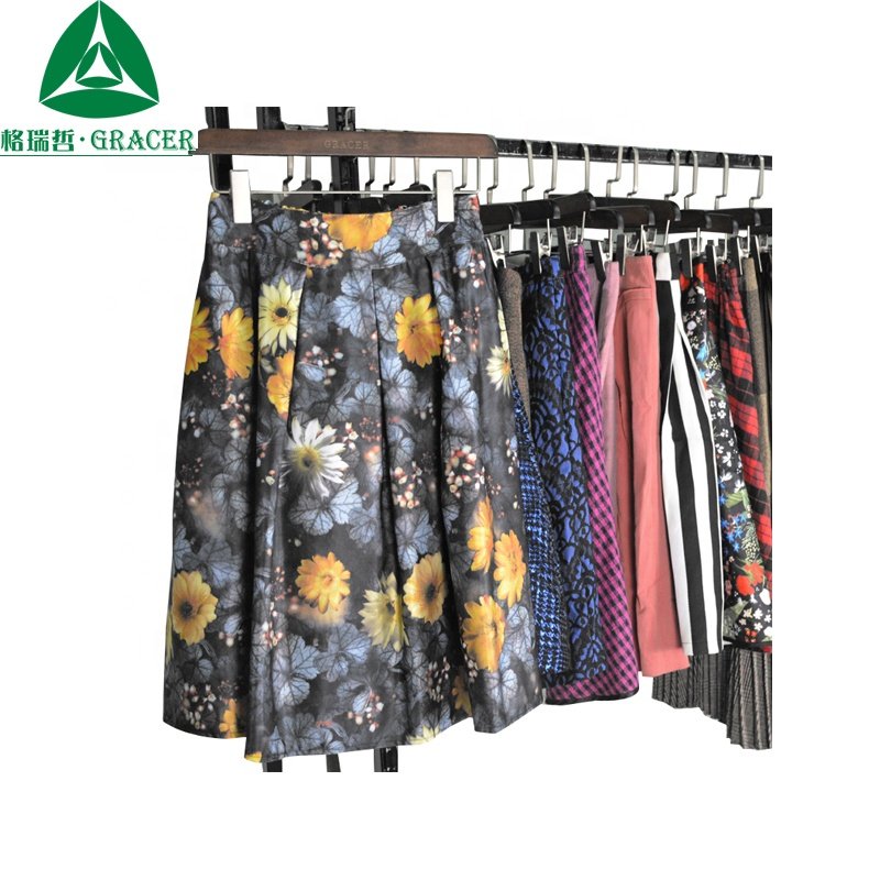 Used clothes in bales price Good Quality Ladies Wool Skirt bulk used clothing